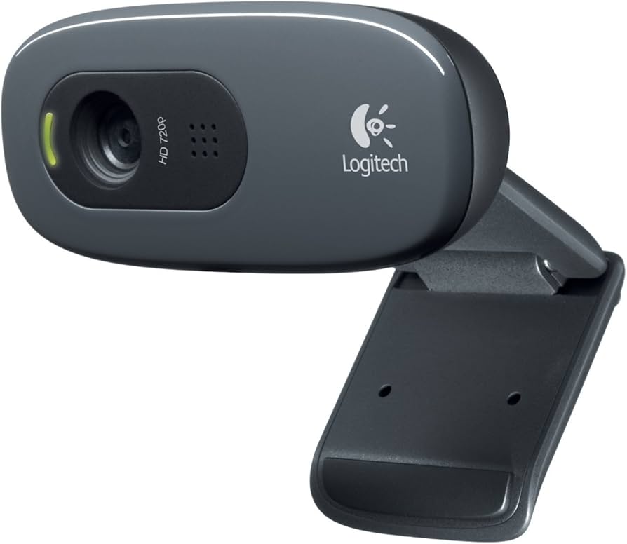 Logitech C270 HD Webcam, 720p, Widescreen HD Video Calling 960-001063,Light Correction, Noise-Reducing Mic, For…